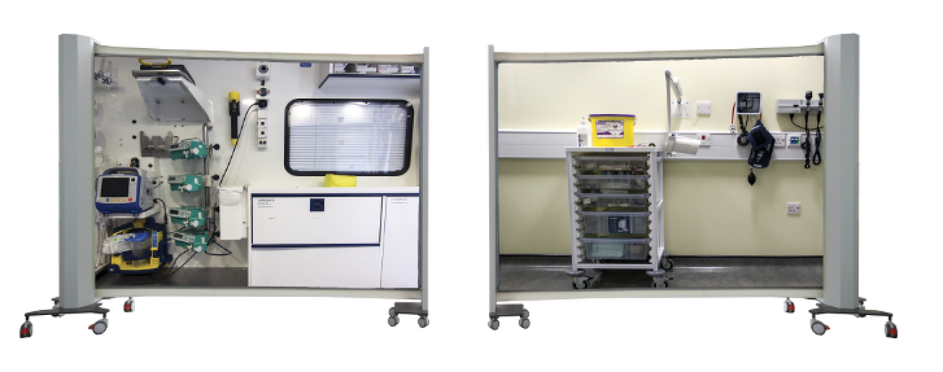 medical simulation mobile walls