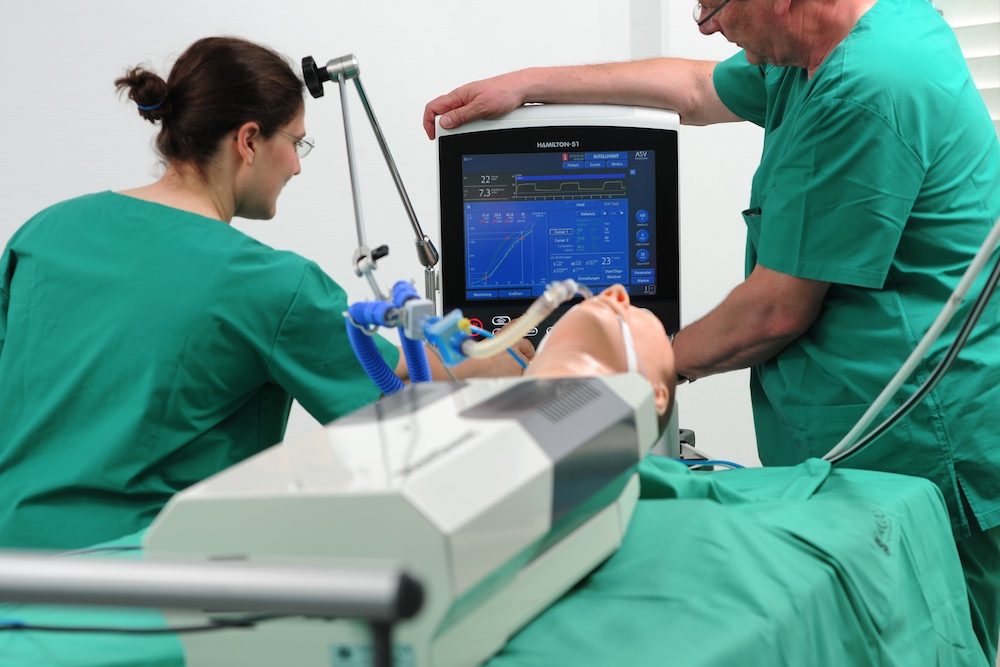 neosim TestChest Artificial Lung to Simulate Mechanical Ventilation