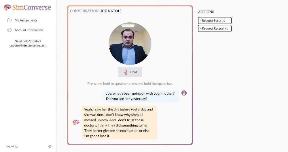 SimConverse Utilizes AI to Improve Clinical Communication Skills Training
